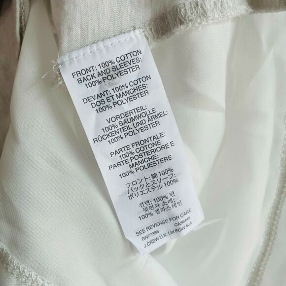 J.Crew Silky Knit White T Shirt Blouse Short Sleeve Oversize C2420 Size Small - Picture 9 of 11